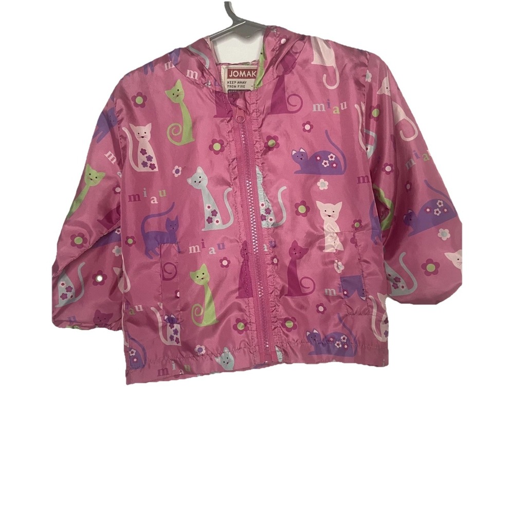 Girls Windproof Hooded Jacket Various Graphic Prints  Kids‎ Spring Clothes 2T